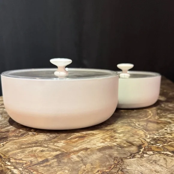 Pampered Chef White hot/cold storage with lids - Picture 3 of 5